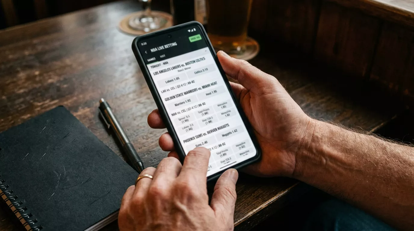 Verschillende soorten NBA-weddenschappen zoals moneyline, spread en player props
